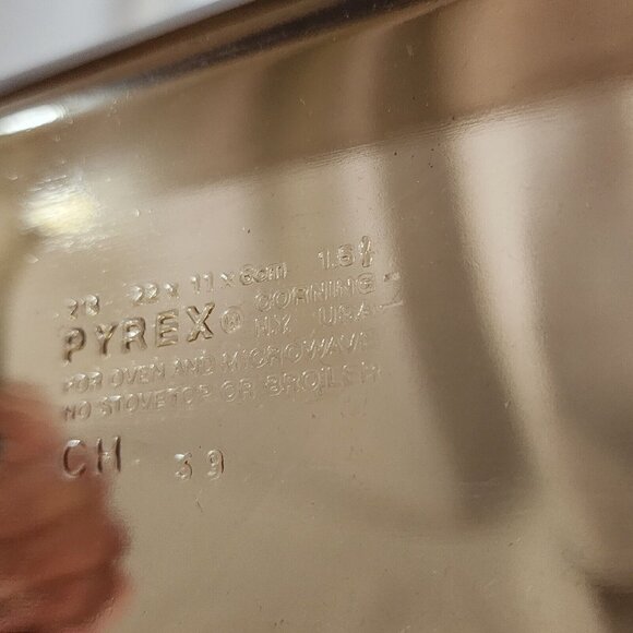 Pyrex Amber Brown Loaf Pan Baking Dish #213 glass Corning Vision 1.5qt - Picture 6 of 8
